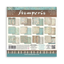 Stamperia Symphony Collection 8" x 8" Paper Pad – 10 Background Double-Faced Sheets