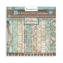 Stamperia Symphony Collection 8" x 8" Paper Pad – 10 Background Double-Faced Sheets