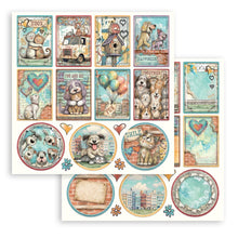 Stamperia Furry Friends 2 – 8 × 8" Paper Pad – 10 Double-Sided Sheets