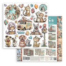 Stamperia Furry Friends 2 – 8 × 8" Paper Pad – 10 Double-Sided Sheets