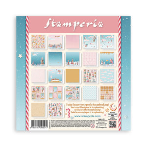 Stamperia Candy Christmas 8” x 8” Pad - 22 single faced sheets - SPSBBSXB15