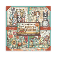 Stamperia Furry Friends Collection 8” x 8” Maxi Pad - 22 single faced sheets