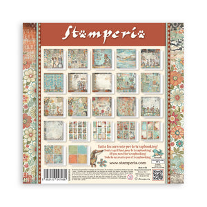 Stamperia Furry Friends Collection 8” x 8” Maxi Pad - 22 single faced sheets