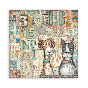 Stamperia Furry Friends Collection 8” x 8” Maxi Pad - 22 single faced sheets