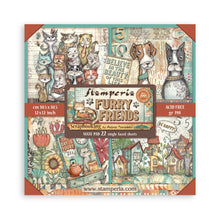 Stamperia Furry Friends Collection 12” x 12” Maxi Pad - 22 single faced sheets