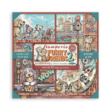 Stamperia Furry Friends 2 12 × 12" Maxi Paper Pad – 22 Single-Sided Sheets