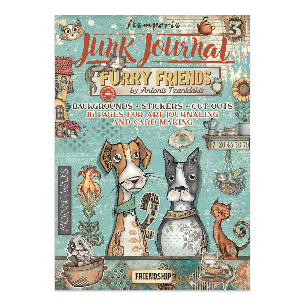 Stamperia Furry Friends Collection - Junk Journal A4