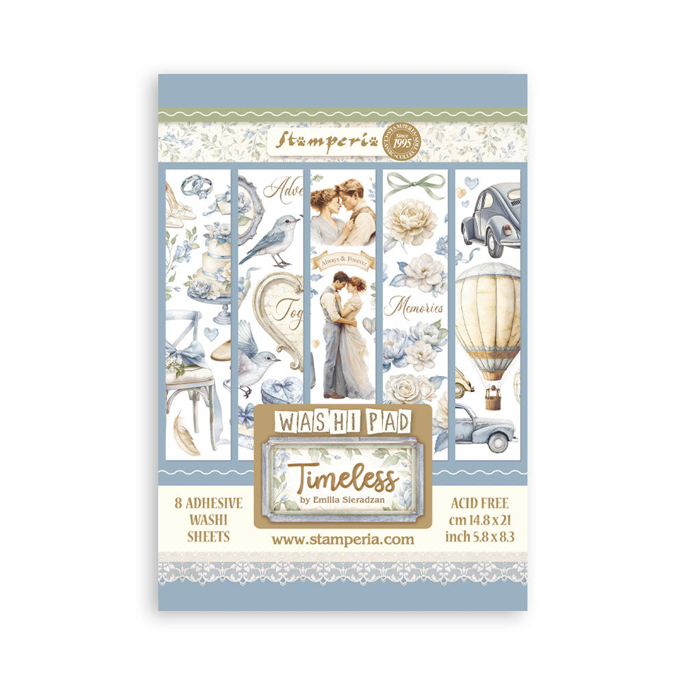 Stamperia Timeless - Washi Pad - 8 Adhesive Washi Sheets - SBW20