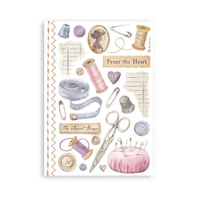 Stamperia Quiet Days Collection - A5 Washi Pad - 8 Adhesive Washi Sheets