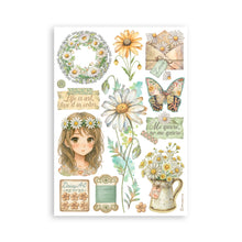 Stamperia Daisy Art Collection - A5 Washi Pad - 8 Adhesive Washi Sheets