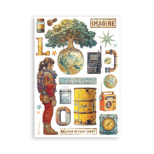 Stamperia - A New Beginning Collection - A5 Washi Pad - 8 Adhesive Washi Sheets