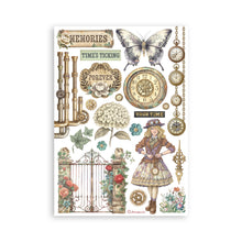 Stamperia - Gardens of Time Collection - A5 Washi Pad - 8 Adhesive Washi Sheets