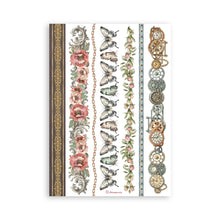 Stamperia - Gardens of Time Collection - A5 Washi Pad - 8 Adhesive Washi Sheets
