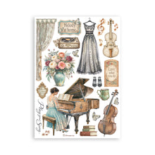 Stamperia Symphony Collection A5 Washi Pad – 8 Adhesive Washi Sheets