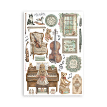 Stamperia Symphony Collection A5 Washi Pad – 8 Adhesive Washi Sheets