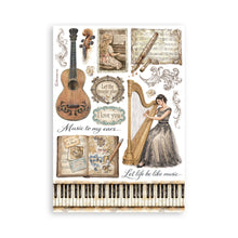 Stamperia Symphony Collection A5 Washi Pad – 8 Adhesive Washi Sheets
