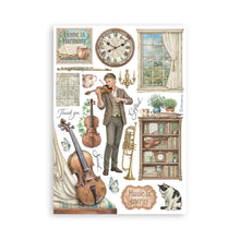 Stamperia Symphony Collection A5 Washi Pad – 8 Adhesive Washi Sheets