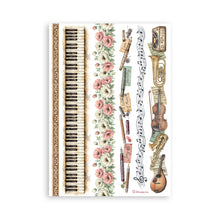 Stamperia Symphony Collection A5 Washi Pad – 8 Adhesive Washi Sheets