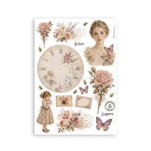 Stamperia Flowers and Poems Collection A5 Washi Pad – 8 Adhesive Washi Sheets