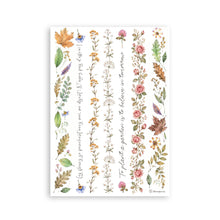 Stamperia Flowers and Poems Collection A5 Washi Pad – 8 Adhesive Washi Sheets