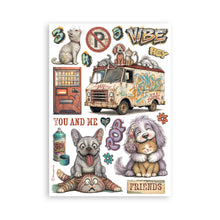 Stamperia Furry Friends 2 Collection A5 Washi Pad – 8 Adhesive Washi Sheets