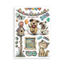 Stamperia Furry Friends 2 Collection A5 Washi Pad – 8 Adhesive Washi Sheets