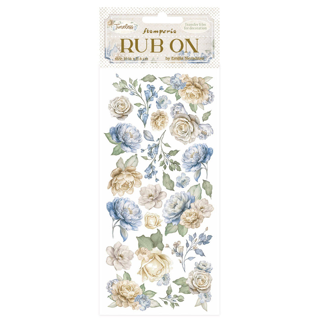 Stamperia Timeless Rub On  - Flowers - DFLRB160 - 10.16cm x 16.6cm