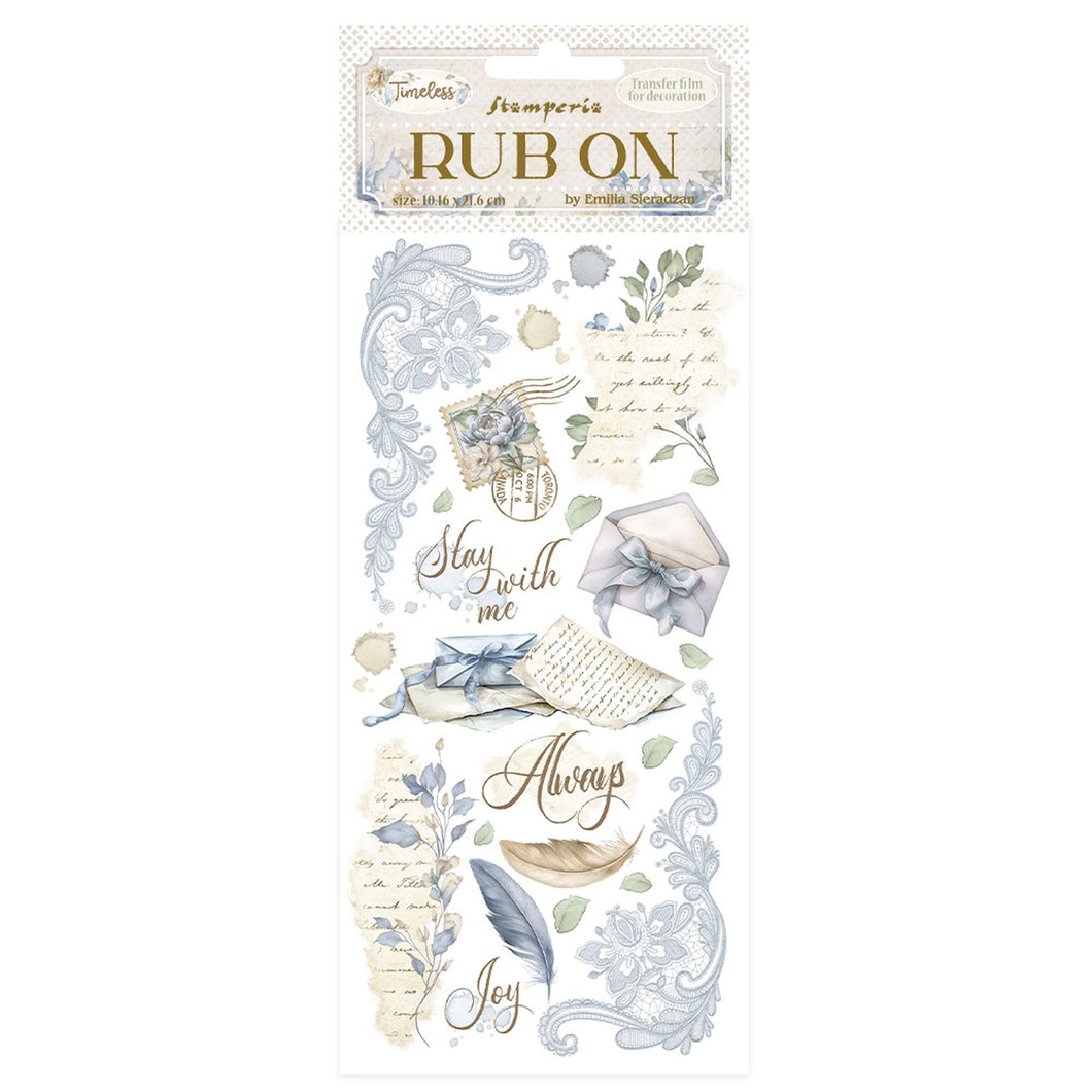 Stamperia Timeless Rub On  -  Letters - DFLRB161 - 10.16cm x 16.6cm
