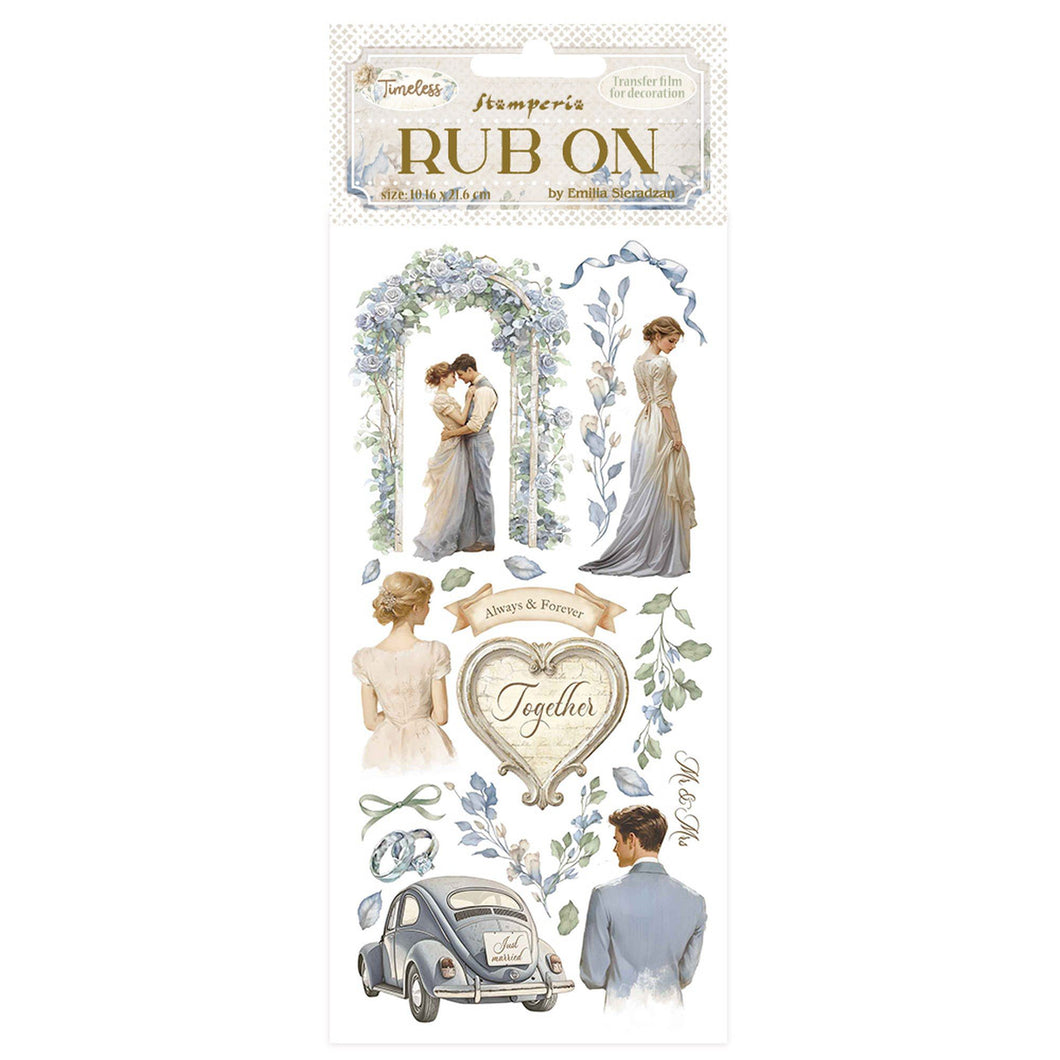 Stamperia Timeless Rub On  - Wedding - DFLRB162 - 10.16cm x 16.6cm