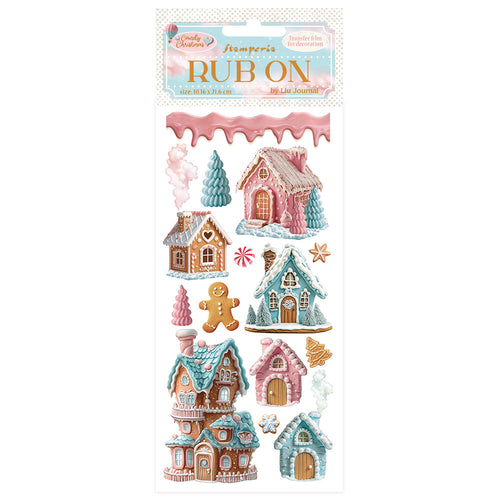 Stamperia Candy Christmas Rub On - Gingerbread - DFLRB176 - 10.16cm x 16.6cm