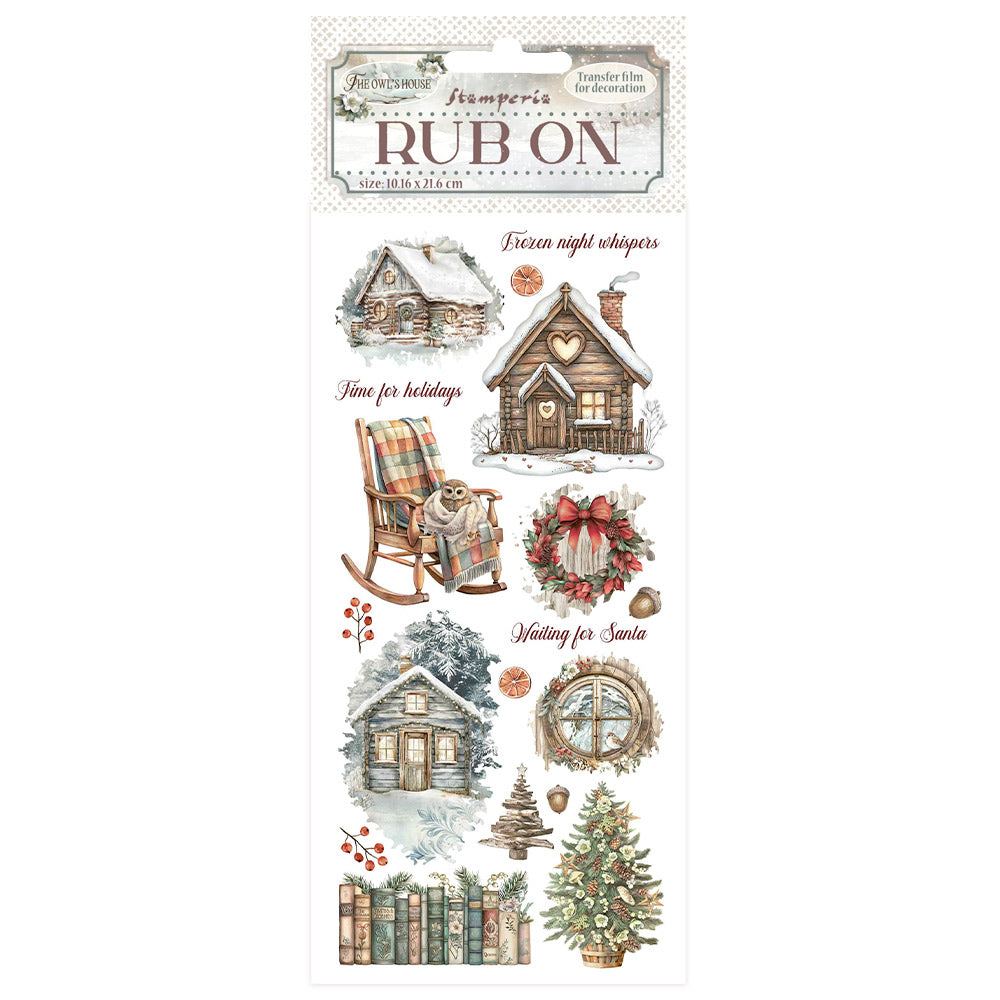 Stamperia Owl's House Collection - Rub On - Cottage - DFLRB178 - 10.16cm x 16.6cm