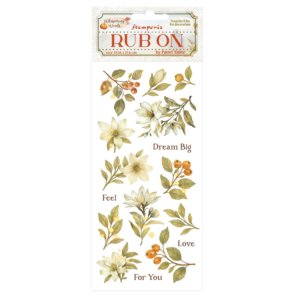 Stamperia - Whispering Woods Collection - Rub On - Dream Big - 10.16cm x 16.6cm