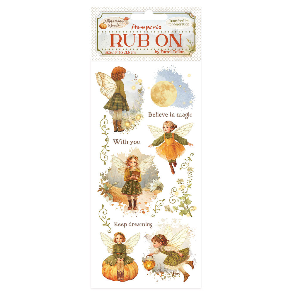 Stamperia - Whispering Woods Collection - Rub On - Fairies - 10.16cm x 16.6cm
