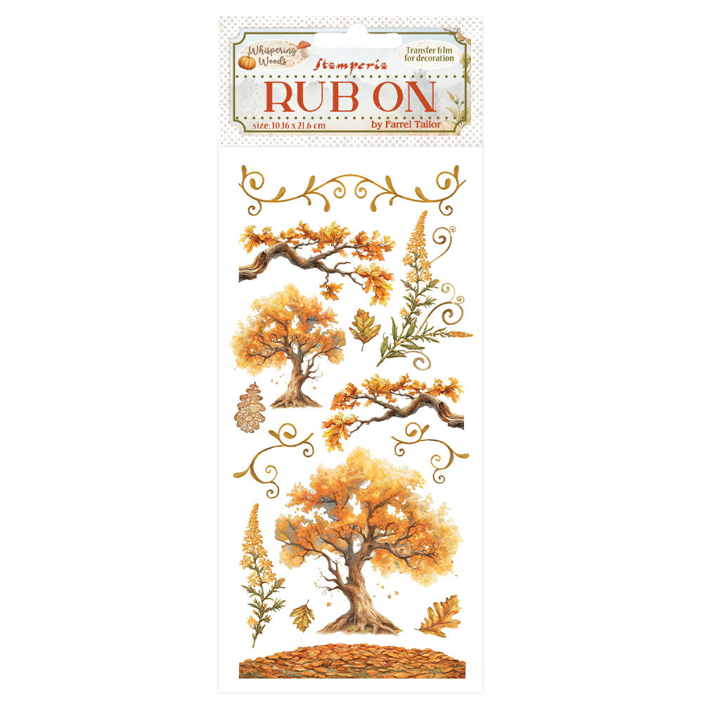 Stamperia - Whispering Woods Collection - Rub On - Trees - 10.16cm x 16.6cm