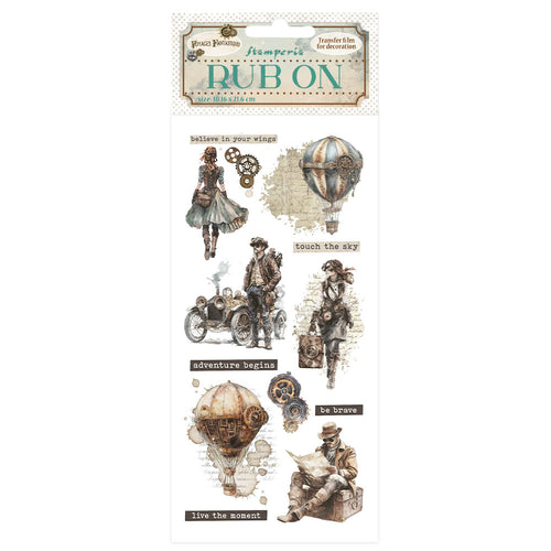 Stamperia - Voyages Fantastiques Collection - Rub On - Believe - 10.16cm x 16.6cm