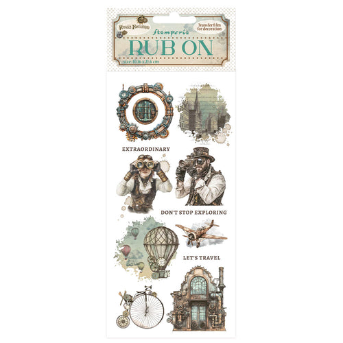 Stamperia - Voyages Fantastiques Collection - Rub On - Mechanism - 10.16cm x 16.6cm