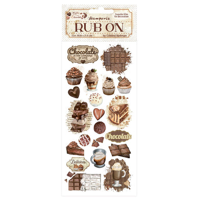 Stamperia - Coffee & Chocolate Collection - Rub On - Vintage Sweet Moments - 10.16cm x 16.6cm
