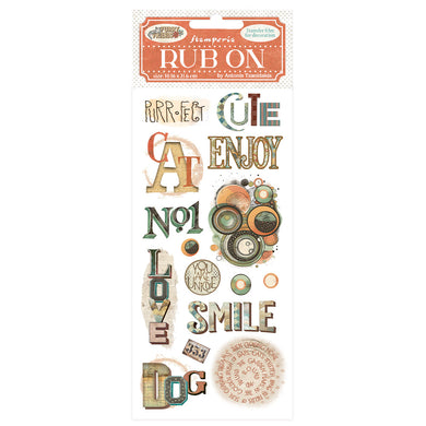 Stamperia - Furry Friends Collection - Rub On - Writings - 10.16cm x 16.6cm