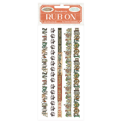 Stamperia - Furry Friends Collection - Rub On - Stripes - 10.16cm x 16.6cm