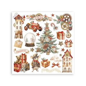 Stamperia - Gear Up For Christmas Collection - Rub On Kit - Assortment - 10.16cm x 16.6cm