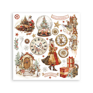 Stamperia - Gear Up For Christmas Collection - Rub On Kit - Assortment - 10.16cm x 16.6cm