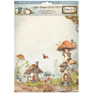 Stamperia - Hidden Grove - A4 Rice Paper Bundle (6 x papers) - DFSA4XHG