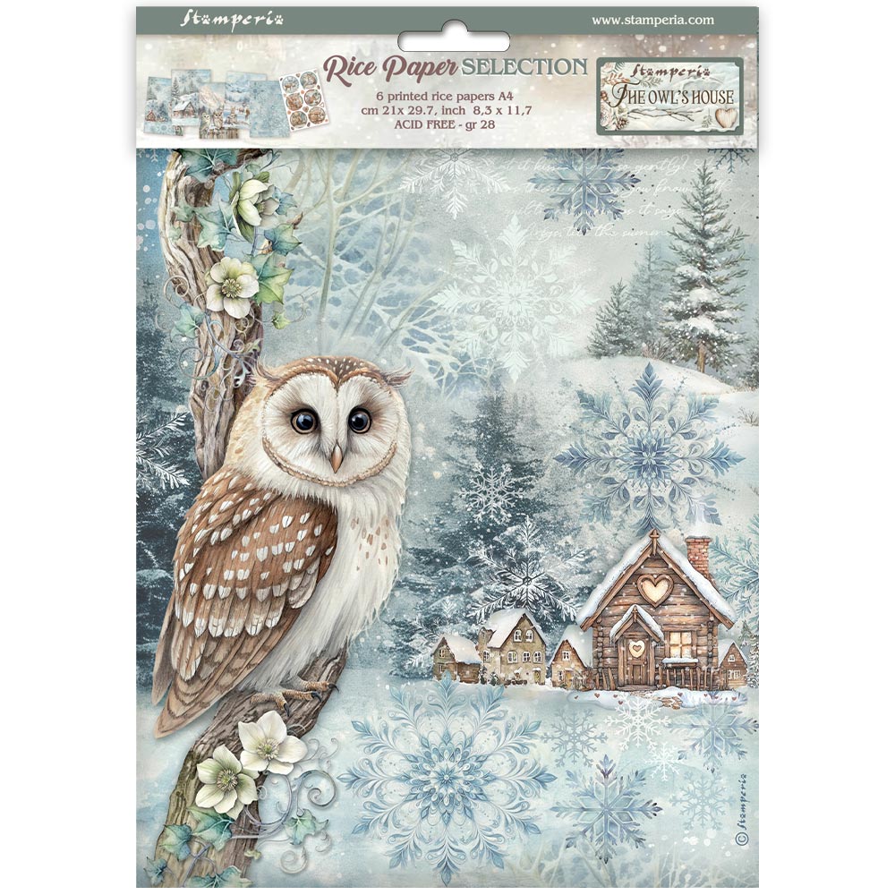Stamperia - Owl's House Collection - A4 Rice Paper Bundle (6 x papers) - SPDFSA4XOH