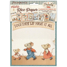 Stamperia - Family Collection - A6 Rice Paper Pack of 8