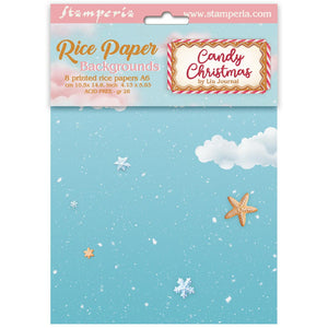 Stamperia - Candy Christmas - A6 Rice Paper Bundle (8 x papers) - SPDFSAK6043