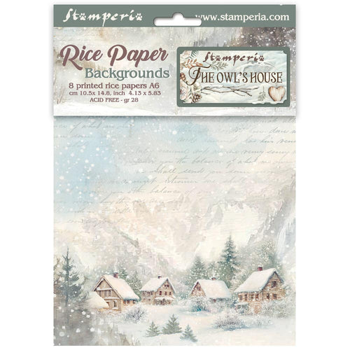 Stamperia - Owl's House Collection - A6 Rice Paper Bundle (8 x papers) - SPDFSAK6044
