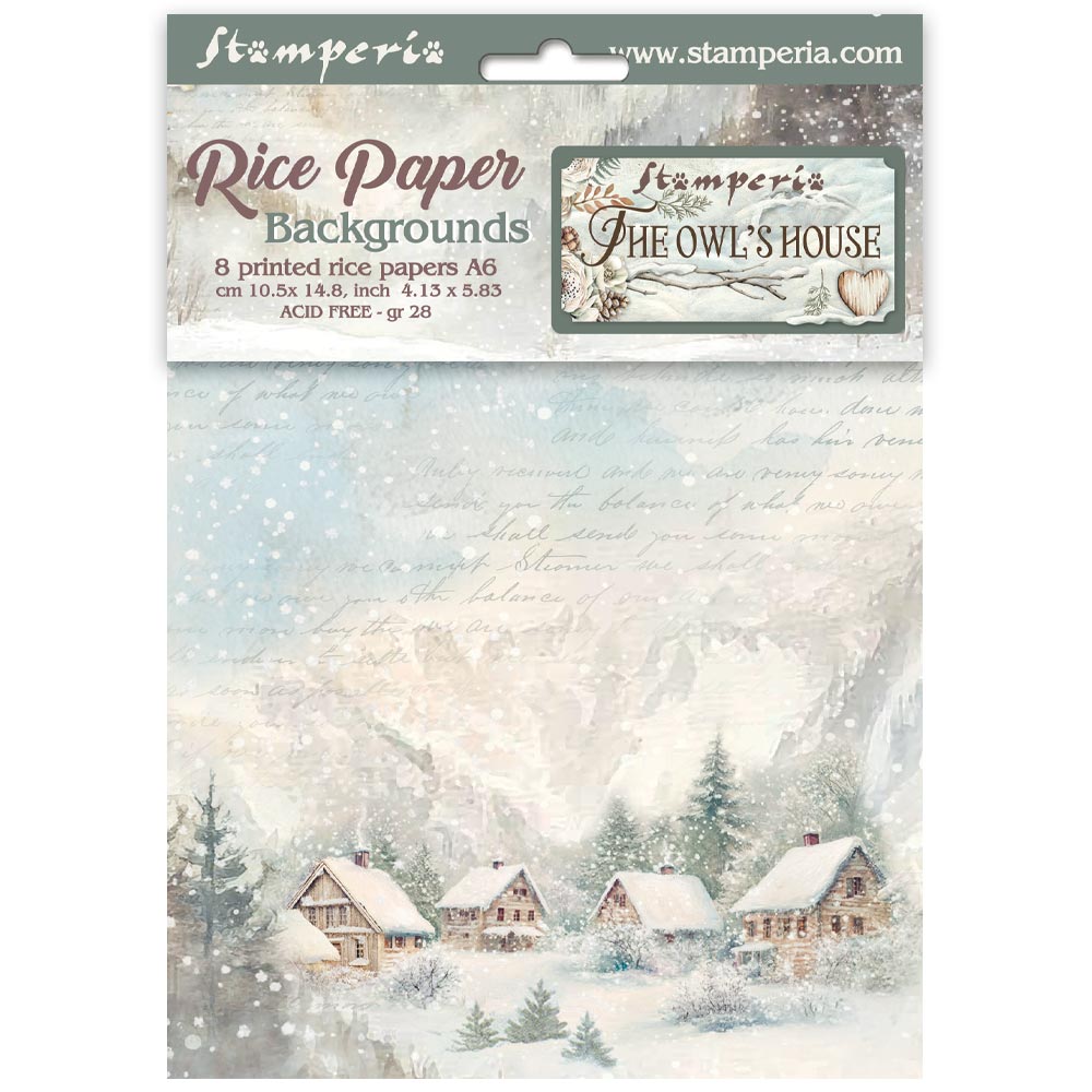 Stamperia - Owl's House Collection - A6 Rice Paper Bundle (8 x papers) - SPDFSAK6044