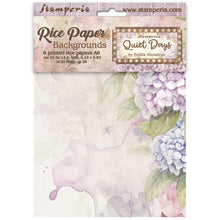 Stamperia - Quiet Days Collection - Backgrounds - A6 Rice Paper Pack of 8