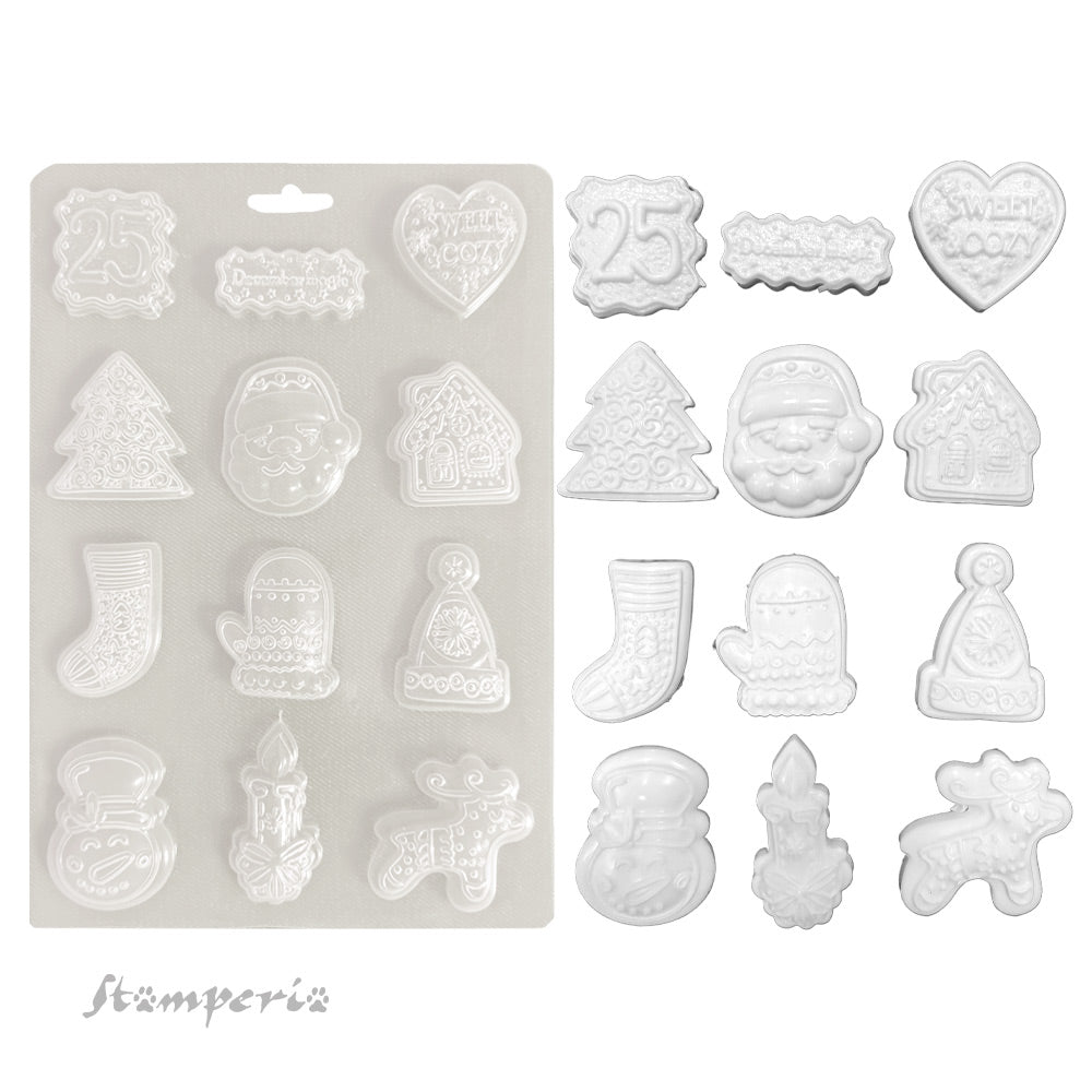 Stamperia Christmas Candy - Soft Maxi Mould A5 Elements - K3PTA5675