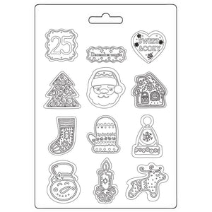 Stamperia Christmas Candy - Soft Maxi Mould A5 Elements - K3PTA5675
